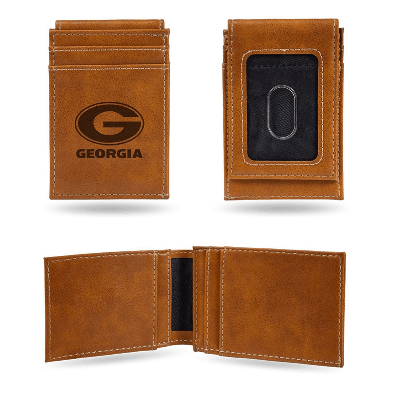 Georgia Bulldogs Laser Engraved Front Pocket Wallet
