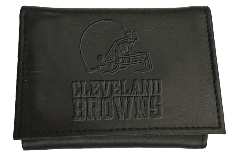 Men's Cleveland Browns Black Hybrid Tri-Fold Wallet