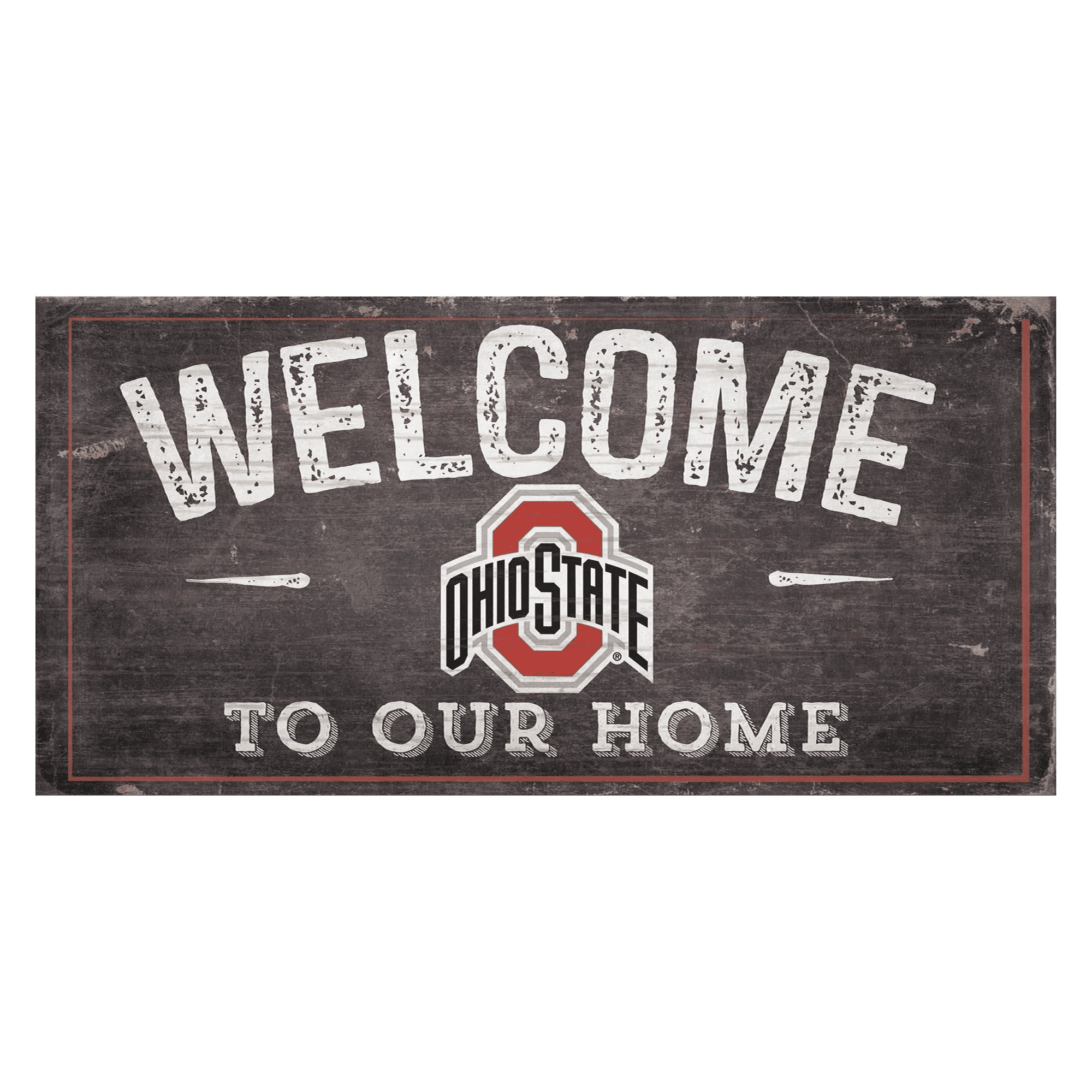 Ohio State Buckeyes Welcome Distressed Sign