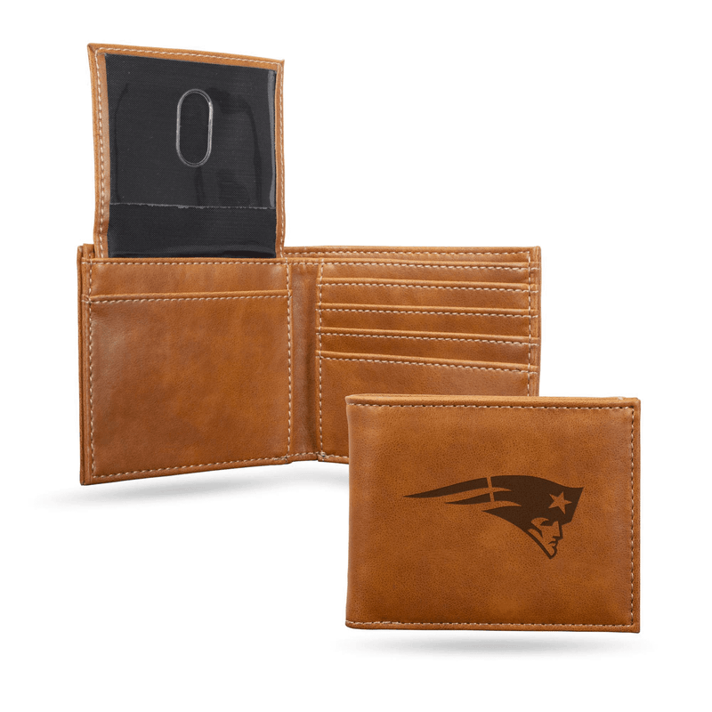 New England Patriots Laser Engraved Billfold Wallet