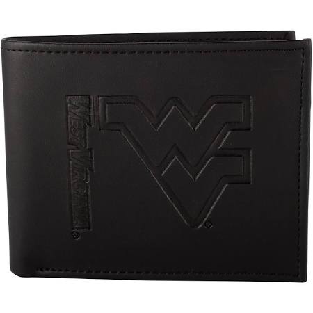 West Virginia Mountaineers Black Leather Bi-Fold Wallet
