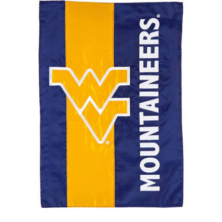 West Virginia Mountaineers Striped Garden Flag