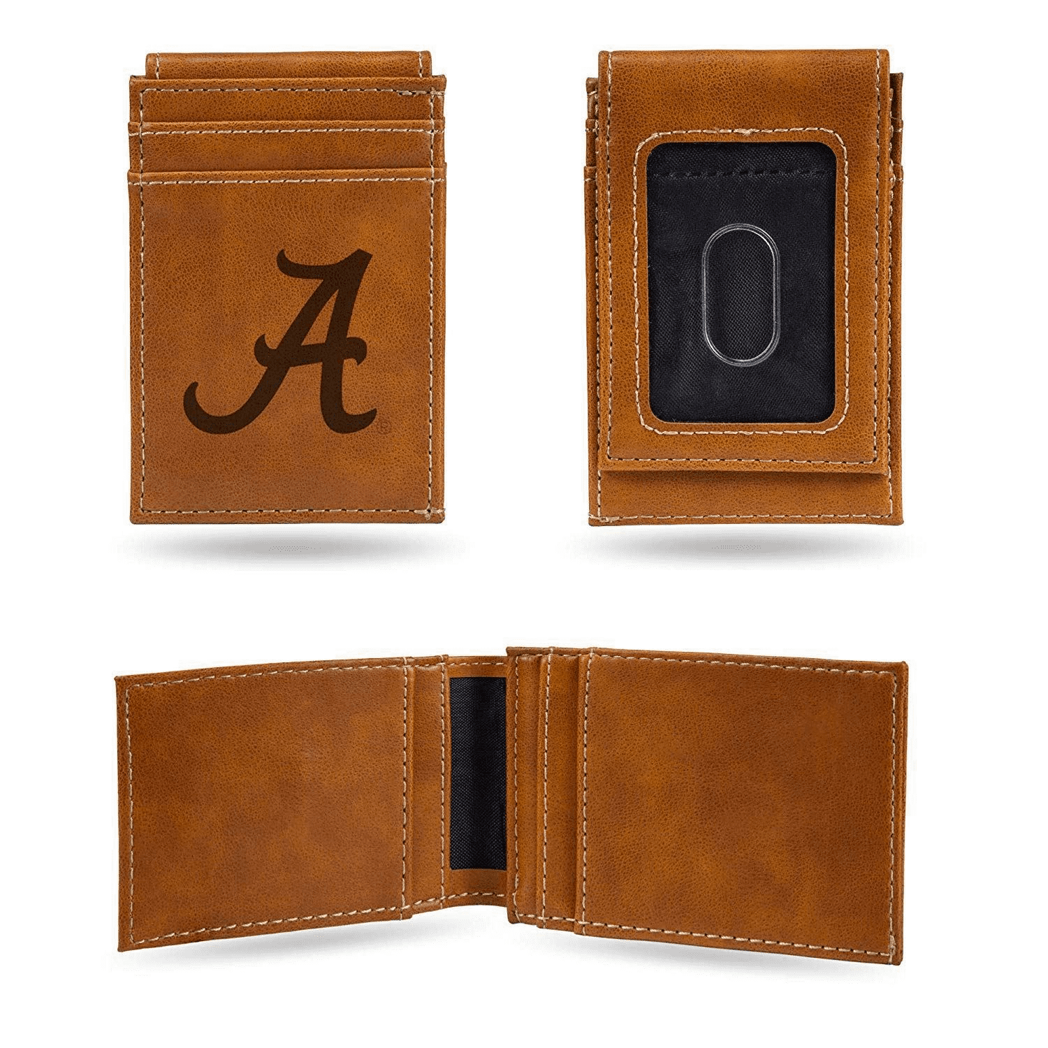 Alabama Crimson Tide Laser Engraved Front Pocket Wallet