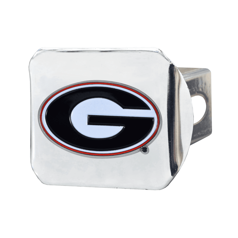 Georgia Bulldogs UGA Trailer Hitch Chrome Hitch Cover