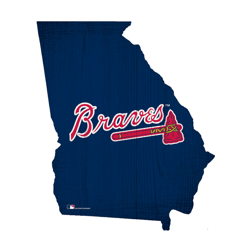 Atlanta Braves State Team Color Logo Sign