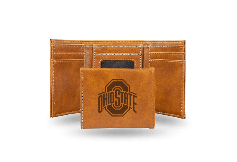 Ohio State Buckeyes Laser Engraved Trifold Wallet