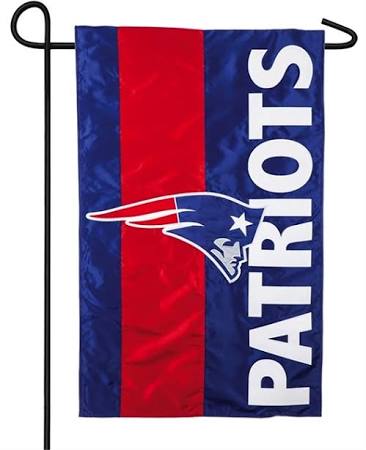 New England Patriots Striped Garden Flag