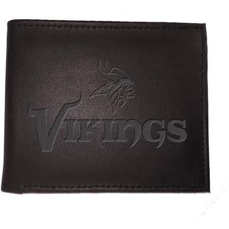 Minnesota Vikings - Black Leather Bifold Wallet