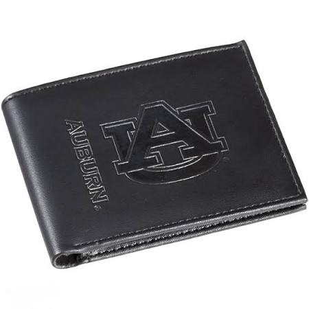 Auburn Tigers Black Leather Bi-Fold Wallet