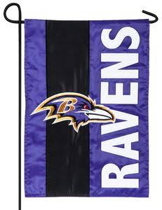 Baltimore Ravens Striped Garden Flag