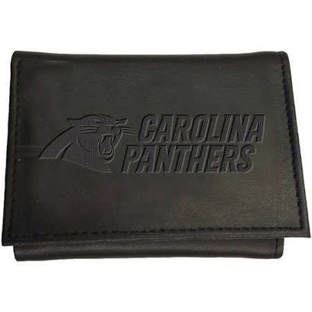 Carolina Panthers - Black Leather Trifold Wallet