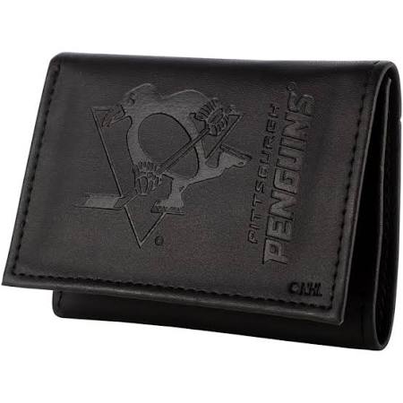 Pittsburgh Penguins Black Leather Tri-Fold Wallet