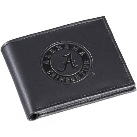 Alabama Crimson Tide Black Leather Bi-Fold Wallet
