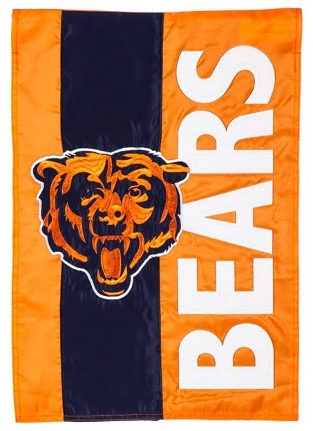 Chicago Bears Striped Garden Flag