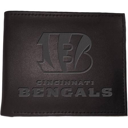 Cincinnati Bengals Black Leather Bi-Fold Wallet