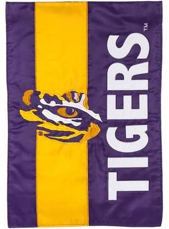 LSU Tigers Striped Garden Flag