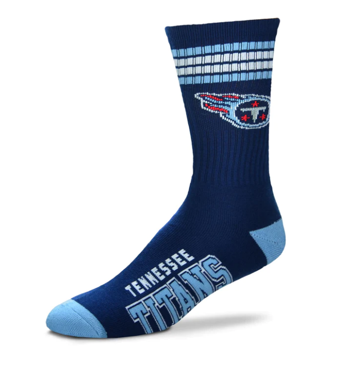 Tennessee Titans - 4 Stripe Deuce Crew Socks