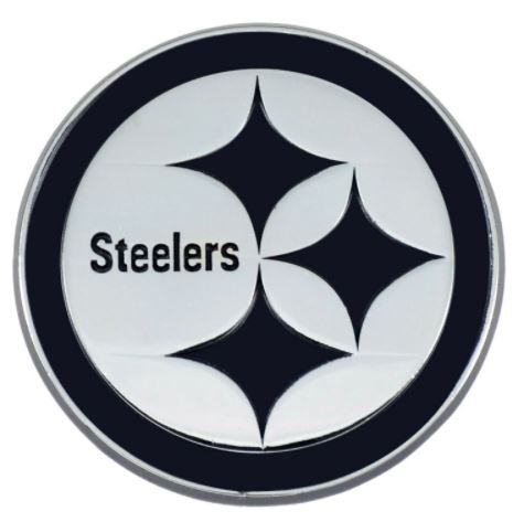 Pittsburgh Steelers - Logo Metal 3" x 3.2" Auto Emblem