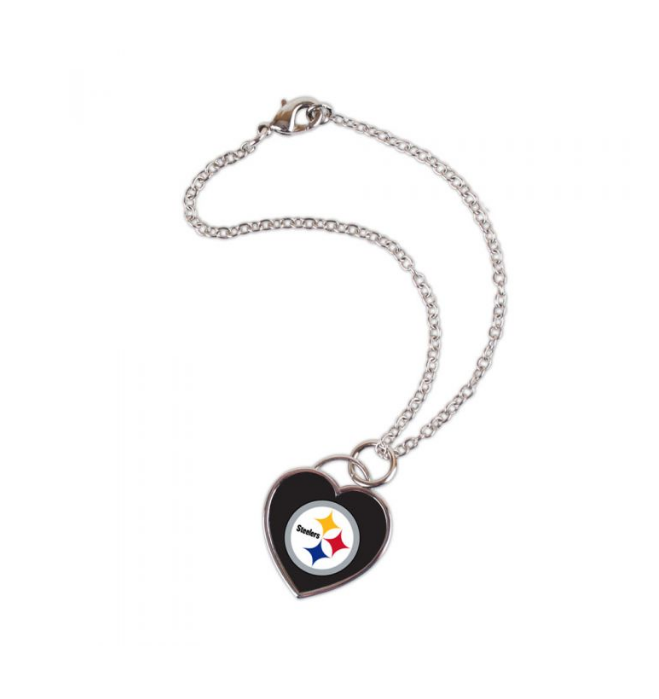 Pittsburgh Steelers - Heart Bracelet with 3D Heart