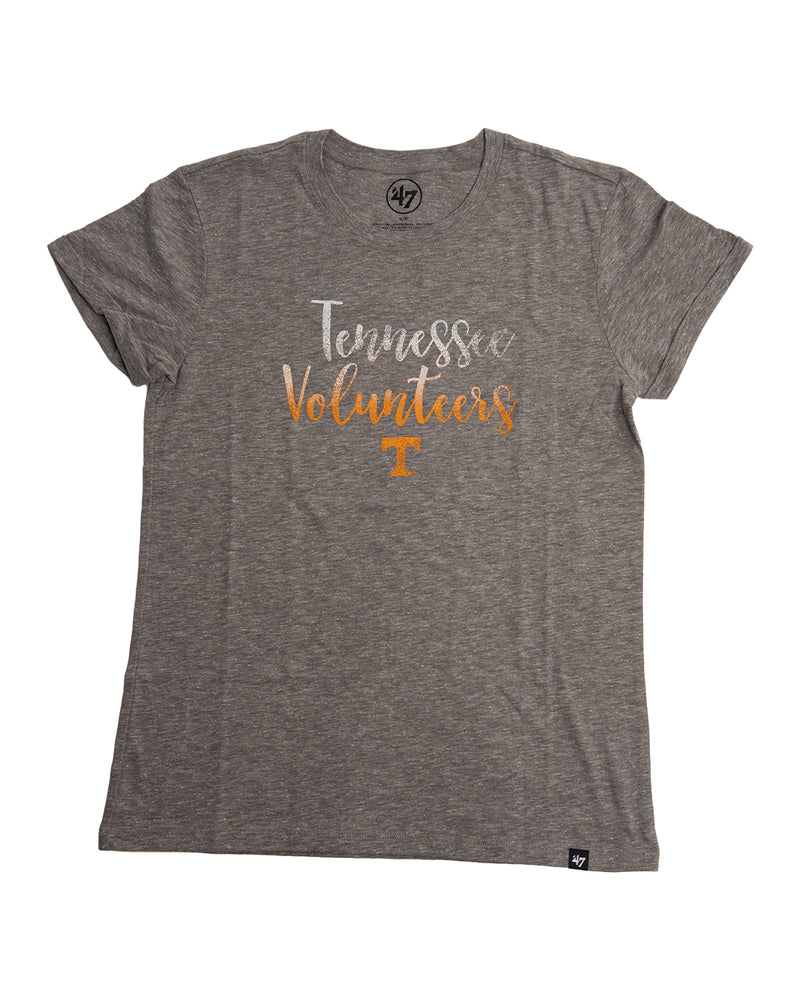 Tennessee Volunteers - Vintage Grey Trio Match Trebled Hero Women T-Shirt