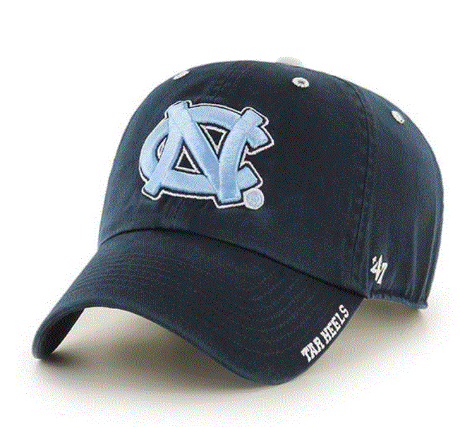 North Carolina Tar Heels - UNC Navy Ice Clean Up Hat, 47 Brand