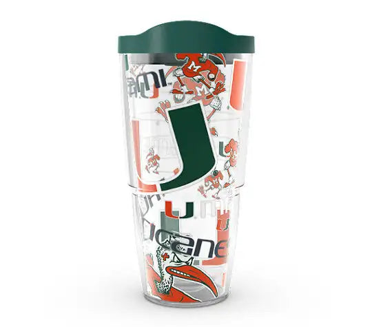 Miami Hurricanes - All Over Plastic Tumbler