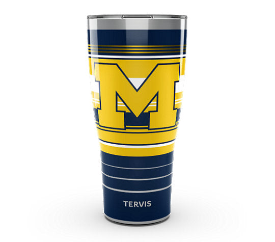 Michigan Wolverines - Hype Stripes Stainless Steel Tumbler