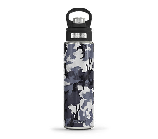 Arctic Gray Camo - Stainless Steel Wide Mouth Bottle with Deluxe Spout Lid
