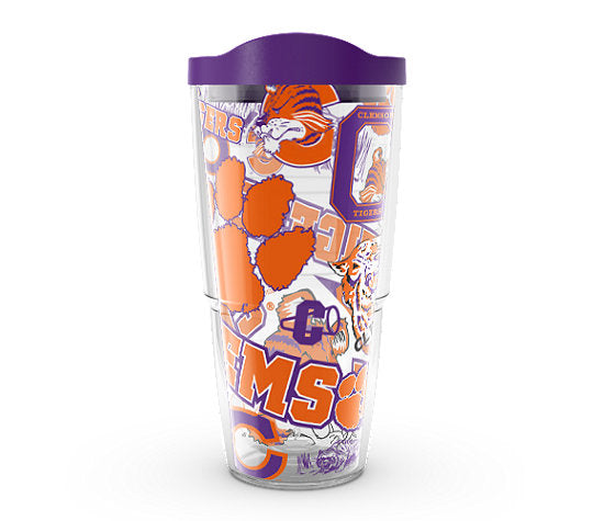 Clemson Tigers - All Over Plastic Tumbler