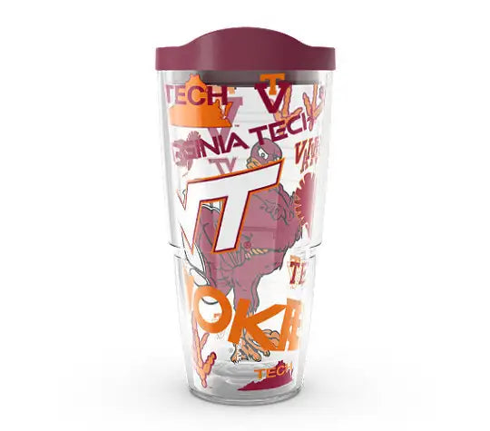 Virginia Tech Hokies - All Over Plastic Tumbler