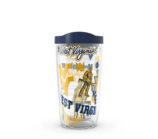 West Virginia Mountaineers - All Over Plastic Tumbler