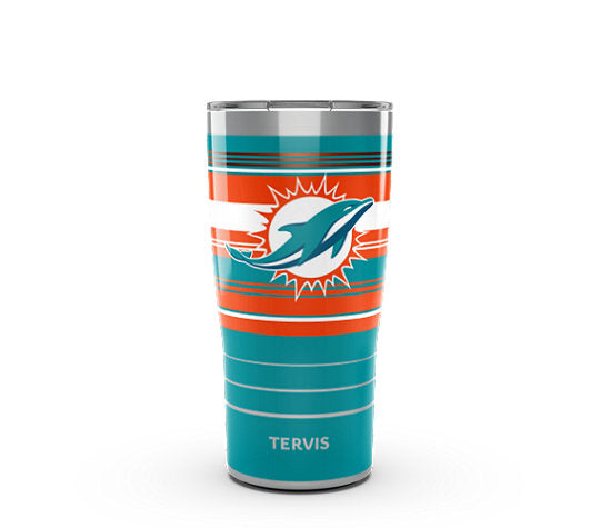Miami Dolphins - NFL Hype Stripes Stainless Steel Tumbler