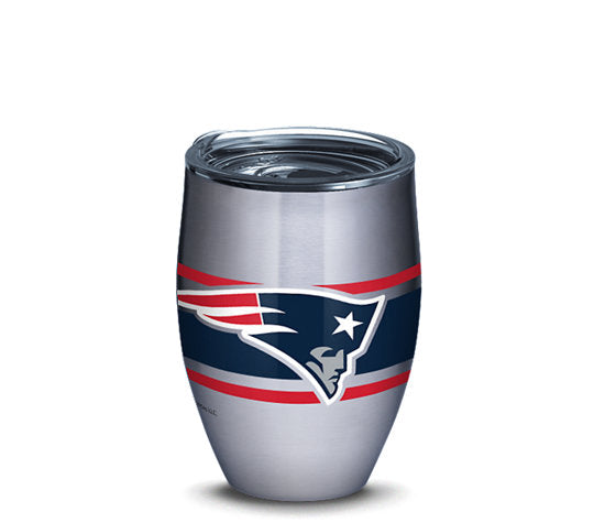 New England Patriots - Stripes 12oz Stainless Steel with Slider Lid