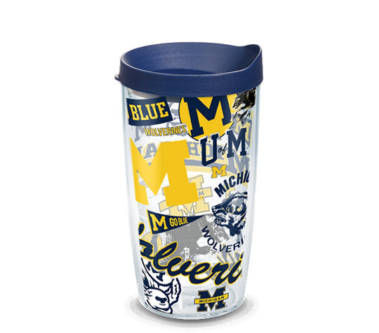 Michigan Wolverines - All Over Plastic Tumbler
