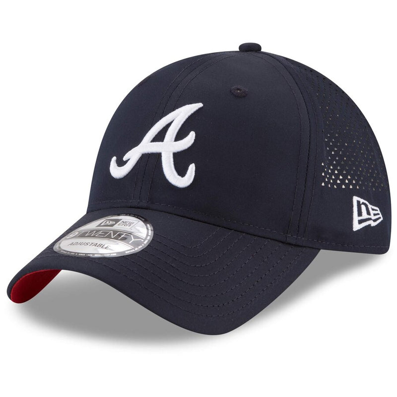 Atlanta Braves New Era Perforated Pivot 9TWENTY Adjustable Hat - Navy