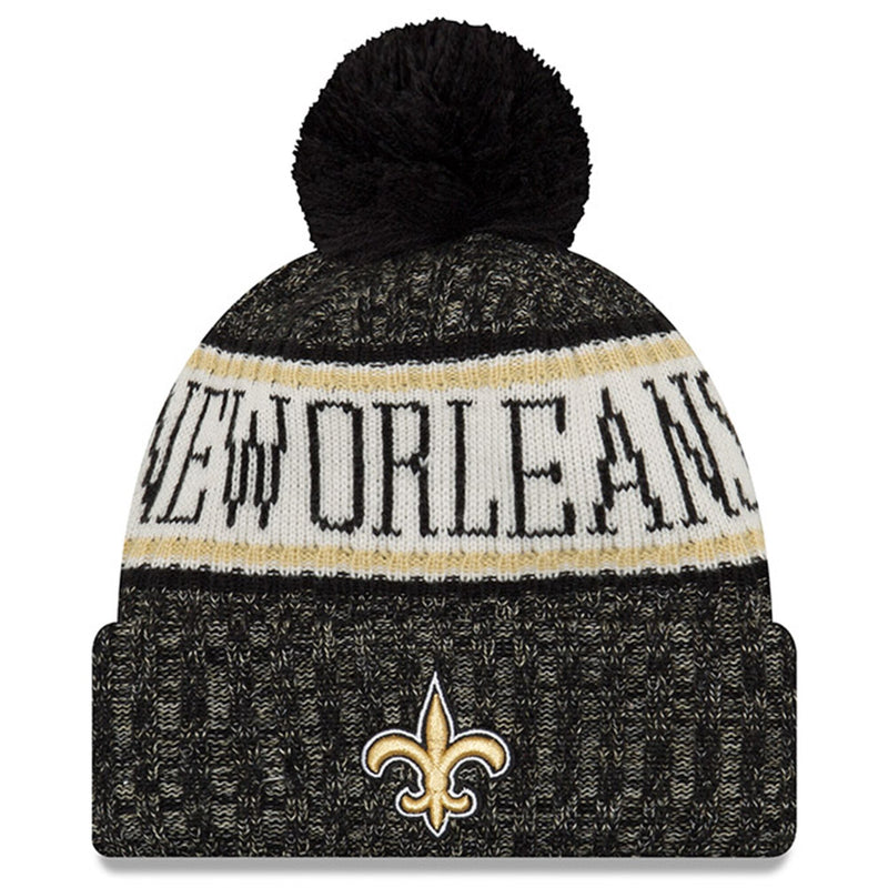 New Orleans Saints Knit Hat New Era Sport Pom Beanie