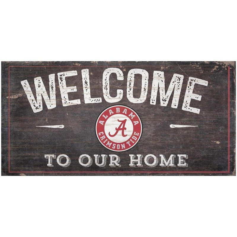 Alabama Crimson Tide Welcome Distressed Sign