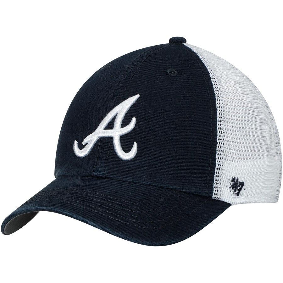 Atlanta Braves Navy/White Blue Hill Closer Two-Tone Flex Hat '47