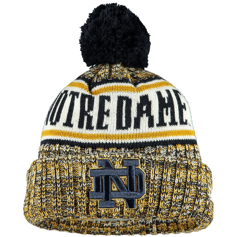New Era Navy Notre Dame Fighting Irish Sport Knit Hat with Pom