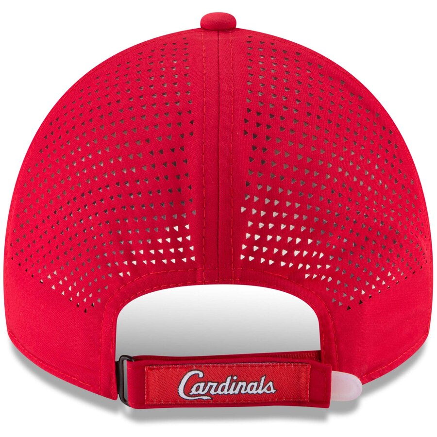 Men's St. Louis Cardinals New Era Red Perforated Pivot 9TWENTY Adjustable Hat