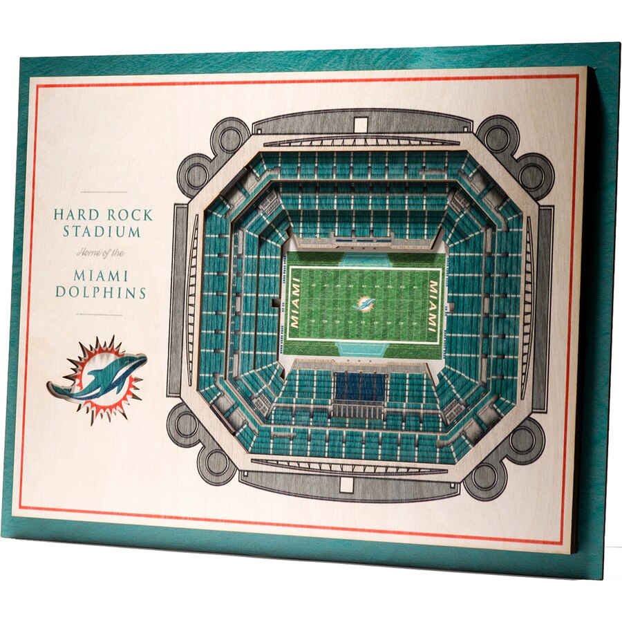 Miami Dolphins - 17'' x 13'' 5-Layer StadiumViews 3D Wall Art