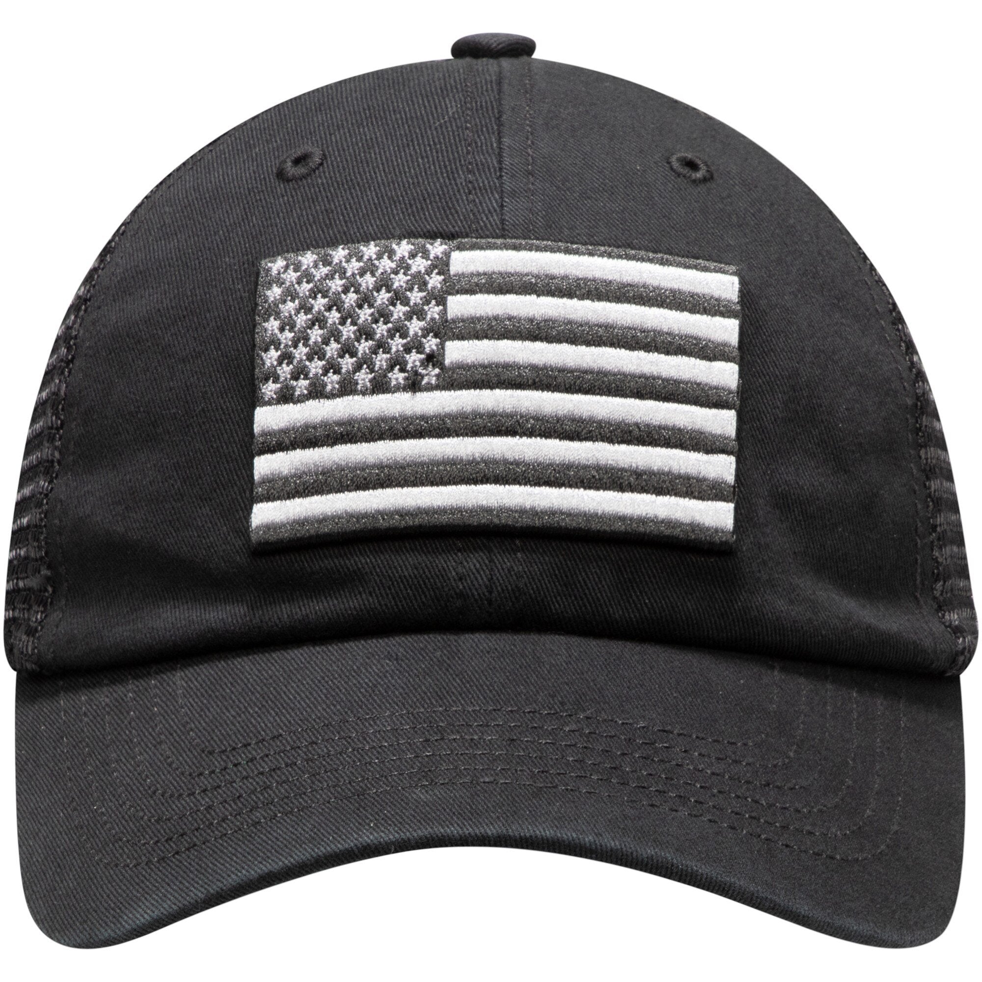 OHT Military Appreciation Flag Trawler Clean Up Trucker Adjustable Hat - Black