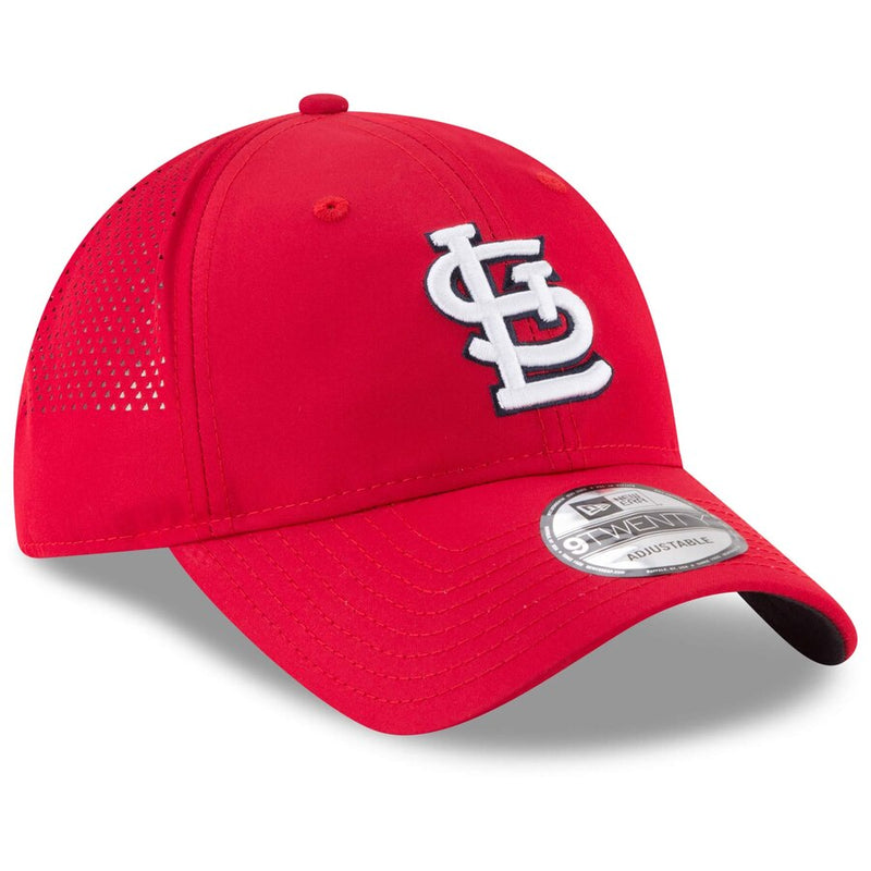 Men's St. Louis Cardinals New Era Red Perforated Pivot 9TWENTY Adjustable Hat
