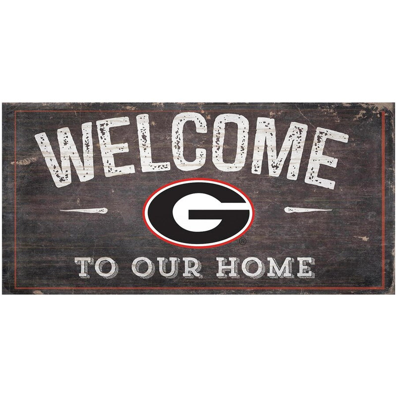 Georgia Bulldogs Welcome Distressed Sign