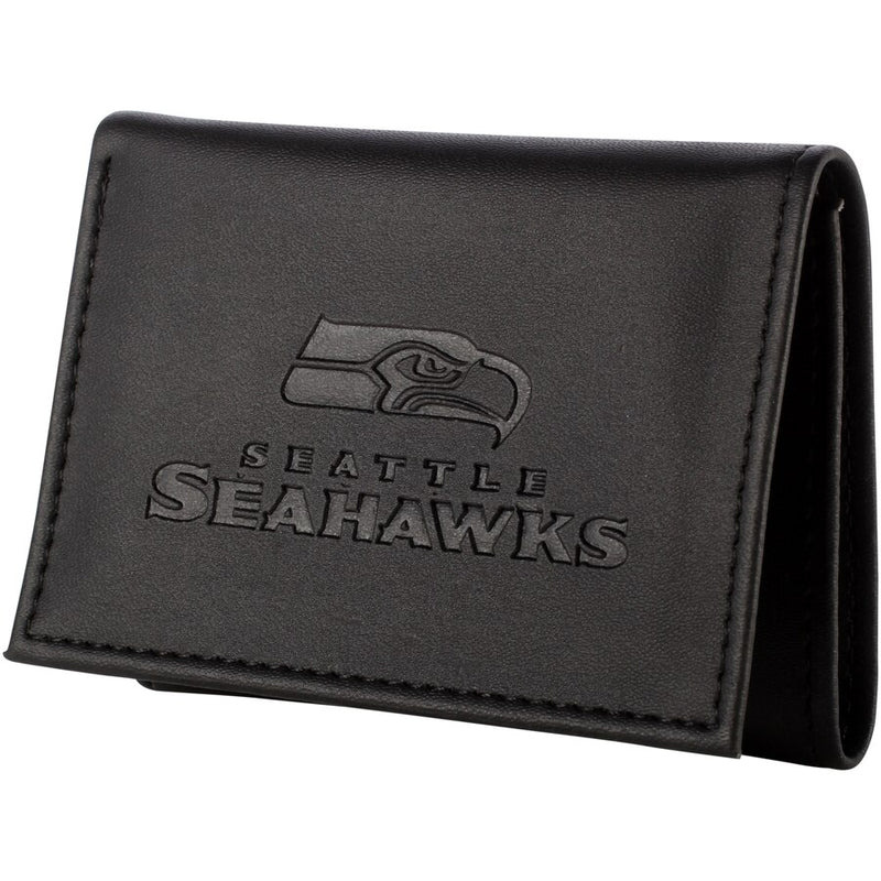 Seattle Seahawks Black Hybrid Tri-Fold Wallet