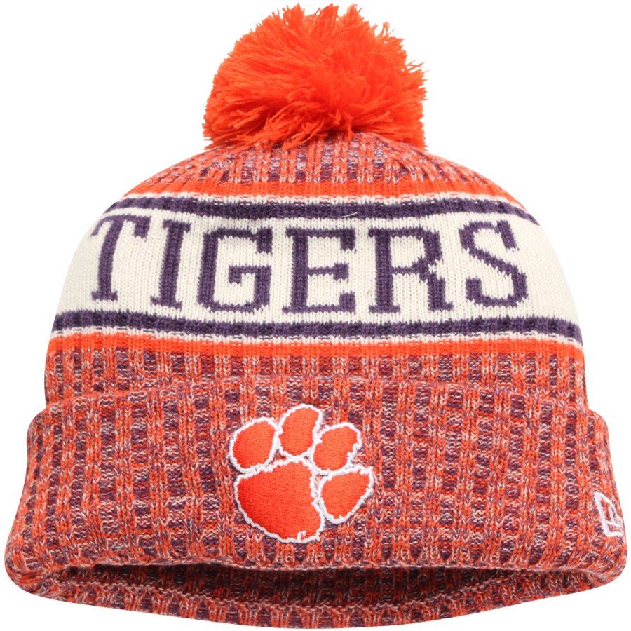 Clemson Tigers Cuffed Knit Hat with Pom