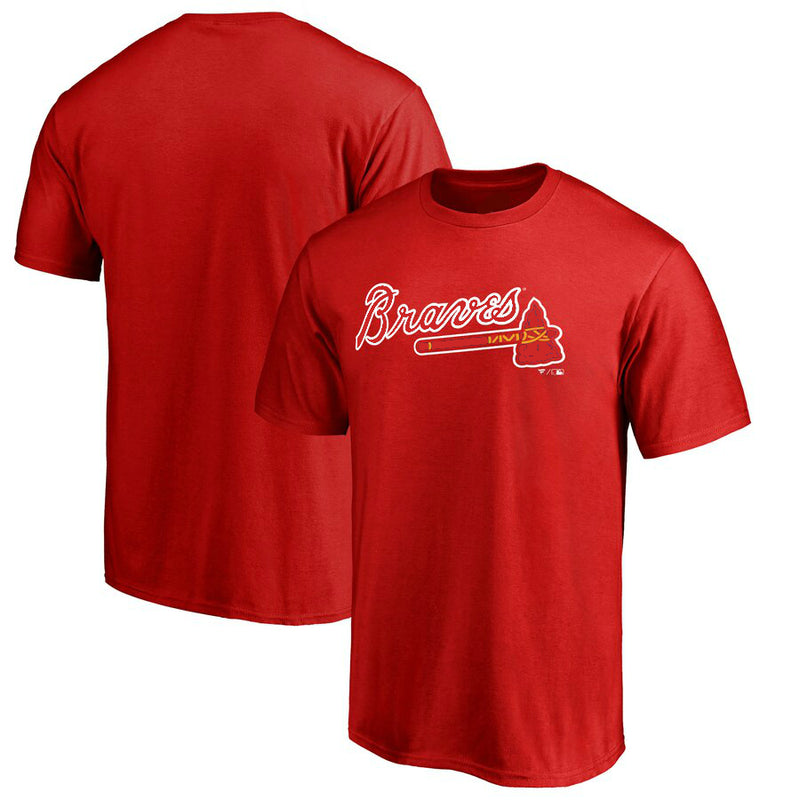 Atlanta Braves Team Wordmark T-Shirt - Red