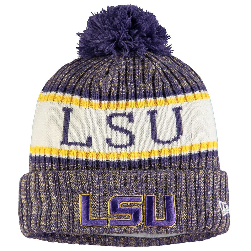 LSU Tigers Cuffed Knit Hat with Pom