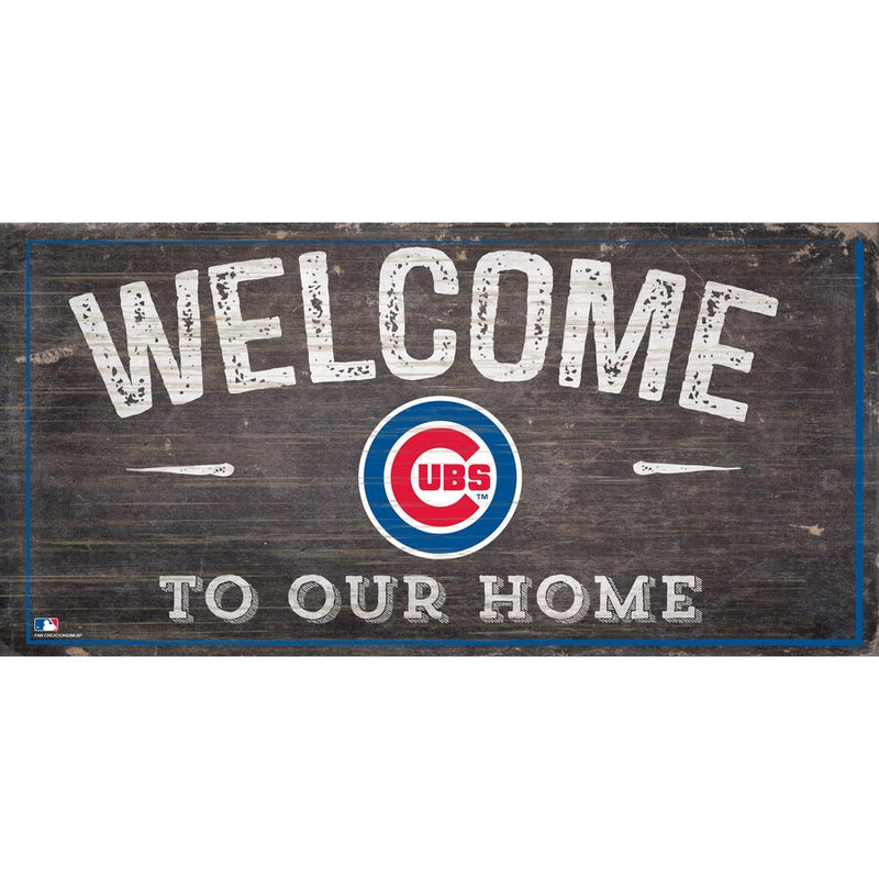 Chicago Cubs Welcome Distressed Sign