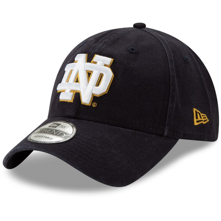 Navy Notre Dame Fighting Irish Primary Logo Core 9TWENTY Adjustable Hat